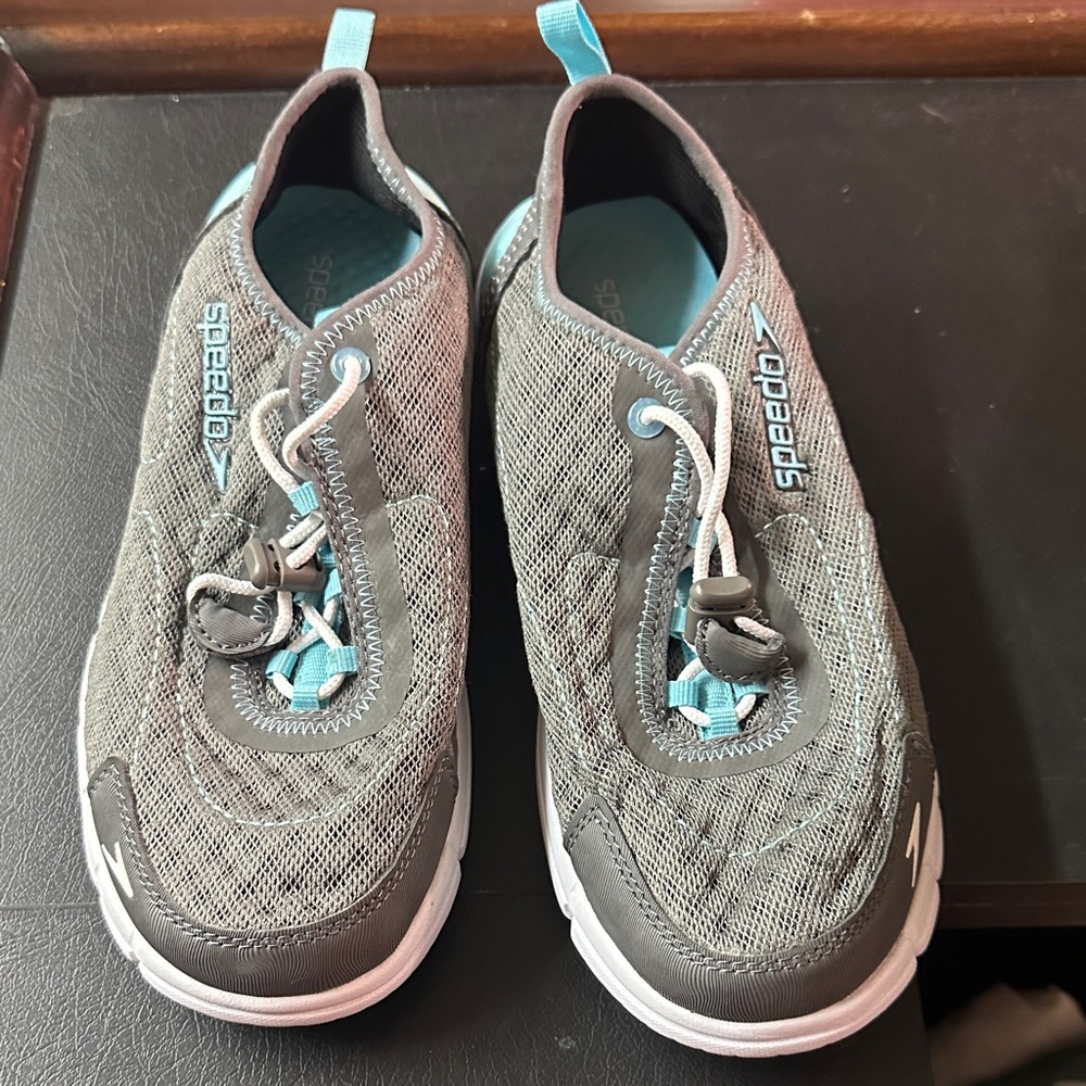 Speedo Charcoal and Aqua Water Shoes